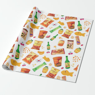 Korean SEOULFOOD Kawaii Wrapping Paper