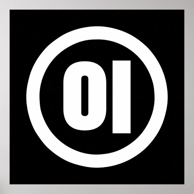 Korean Sino Number 2 Two 이 【I】 Hangul Poster (Front)