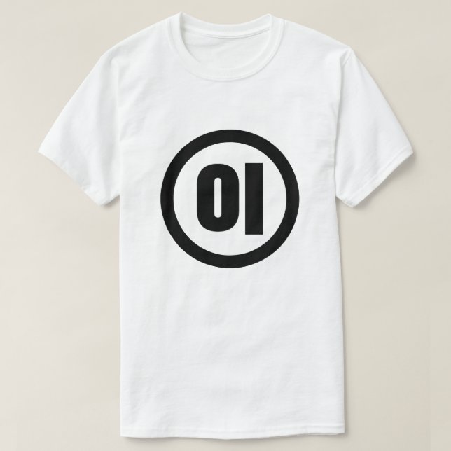 Korean Sino Number 2 Two 이 【I】 Hangul T-Shirt (Design Front)