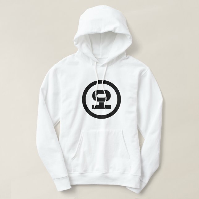 Korean Sino Number 5 Five 오 【O】 Hangul Hoodie (Design Front)