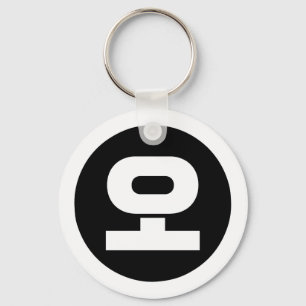 Korean Sino Number 5 Five 오 【O】 Hangul Key Ring