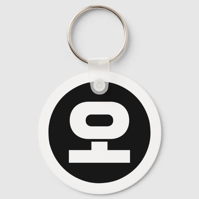 Korean Sino Number 5 Five 오 【O】 Hangul Key Ring (Front)
