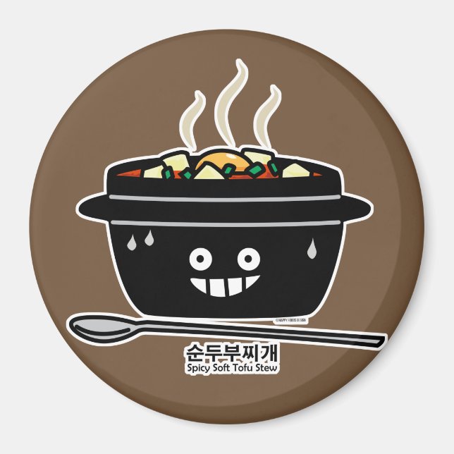Korean Spicy soft Tofu Stew soup Sundubu jjigae Magnet (Front)