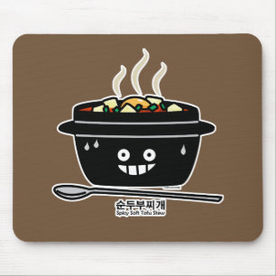 Korean Spicy soft Tofu Stew soup Sundubu jjigae Mouse Mat