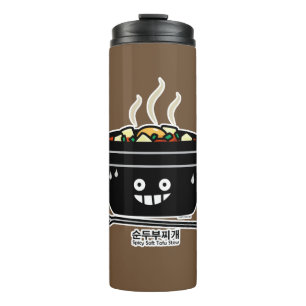 Korean Spicy soft Tofu Stew soup Sundubu jjigae Thermal Tumbler