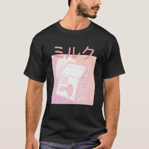 Korean Strawberry Milk Carton Summer Fruit For Ber T-Shirt