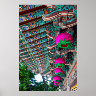 Korean Temple Roof Detail Poster