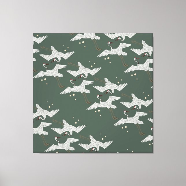 Korean traditional bird canvas print (Front)