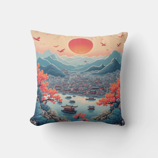 Korean traditional painting cushion (Front)