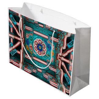 Korean traditional painting large gift bag