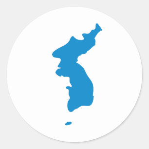 Korean Unification Flag Classic Round Sticker