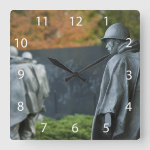 Korean War Memorial Square Wall Clock