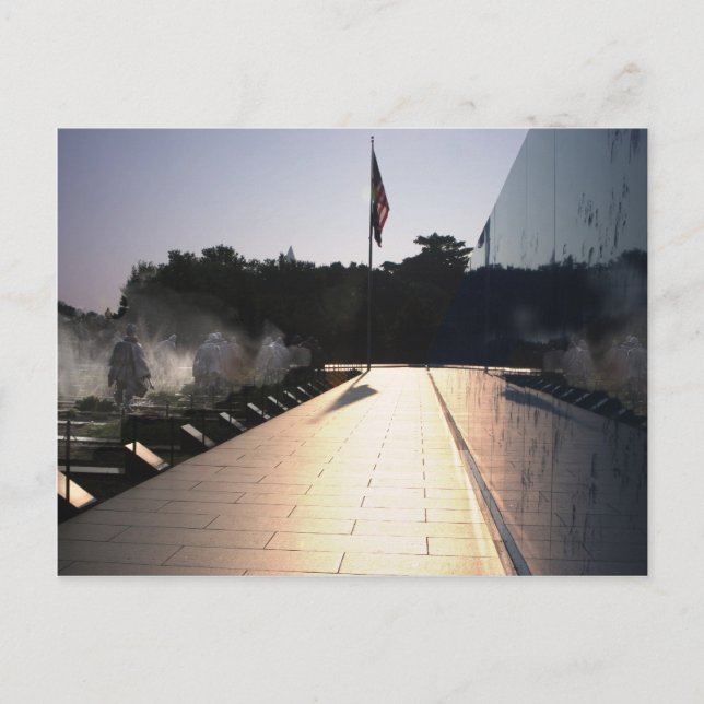 Korean War Memorial sunrise Postcard (Front)