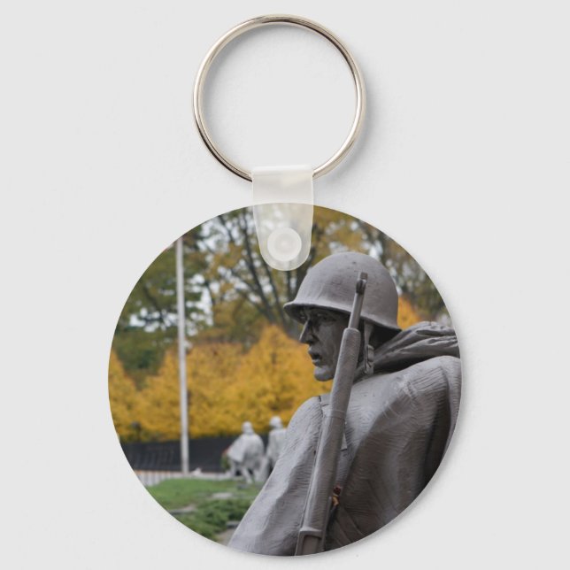 Korean War Memorial veterans Status Key Ring (Front)