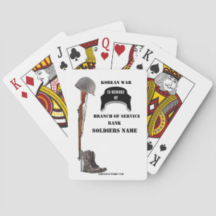 KOREAN WAR MEMORIUM PLAYING CARDS