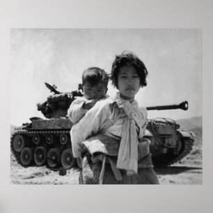 Korean War Refugee With Baby Poster
