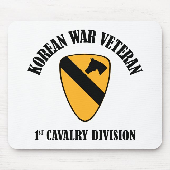 Korean War Veteran - 1st Cav Mouse Mat (Front)