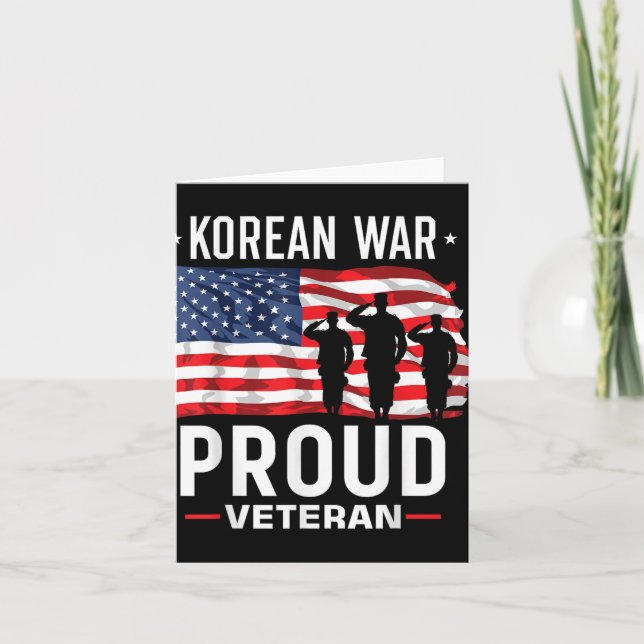 Korean War Veteran  Card (Front)