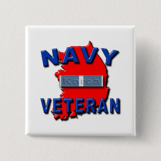 Korean War Veteran Service Ribbon, NAVY 15 Cm Square Badge