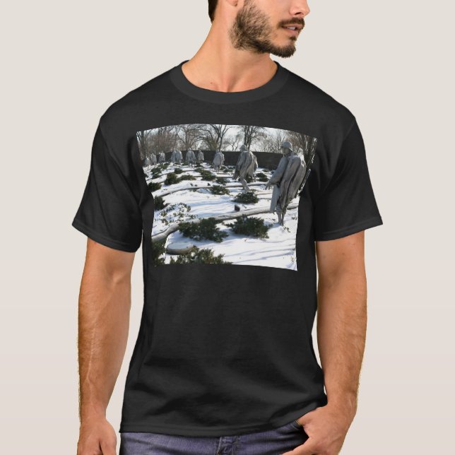 Korean War Veterans Memorial snow T-Shirt (Front)