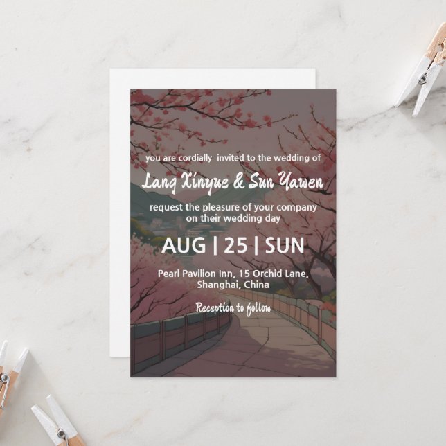 korean wedding invitation (Front/Back In Situ)