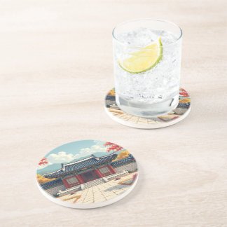 Korea's an old royal palace image Coaster 