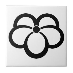 Korin-style shadowed ivy tile