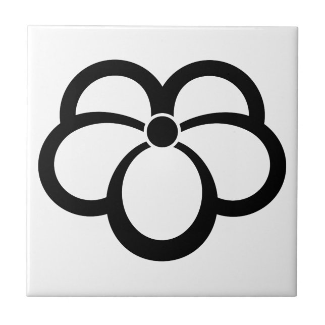 Korin-style shadowed ivy tile (Front)