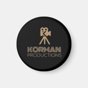 Korman Production YouTube Channel Logo Round Magnet