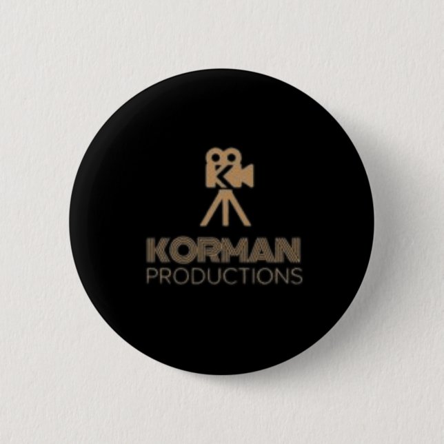 Korman Productions YouTube Channel Logo Round 6 Cm Round Badge (Front)