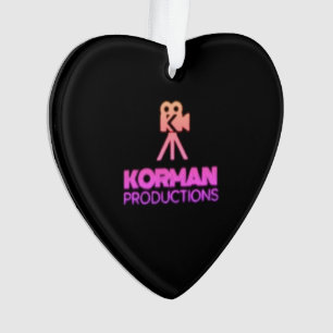 Korman Productions YouTube Channel Pink Logo  Ornament