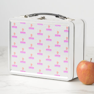 Korman Productions YouTube Channel Pink Logo Tiled Metal Lunch Box