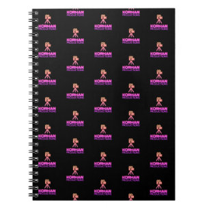 Korman Productions YouTube Channel Pink Logo Tiled Notebook