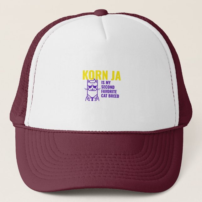 Korn Ja favourite cat breed Trucker Hat (Front)