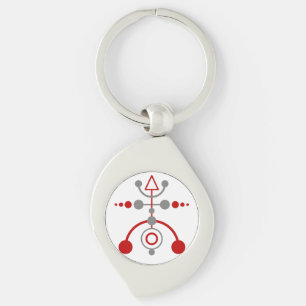 Kornkreis Piktogramm / crop circle pictogram V Key Ring