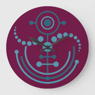 Kornkreis Piktogramm / crop circle pictogram VIII Large Clock