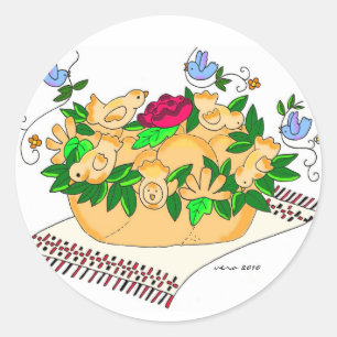 Korovai for a Ukrainian Wedding Classic Round Sticker