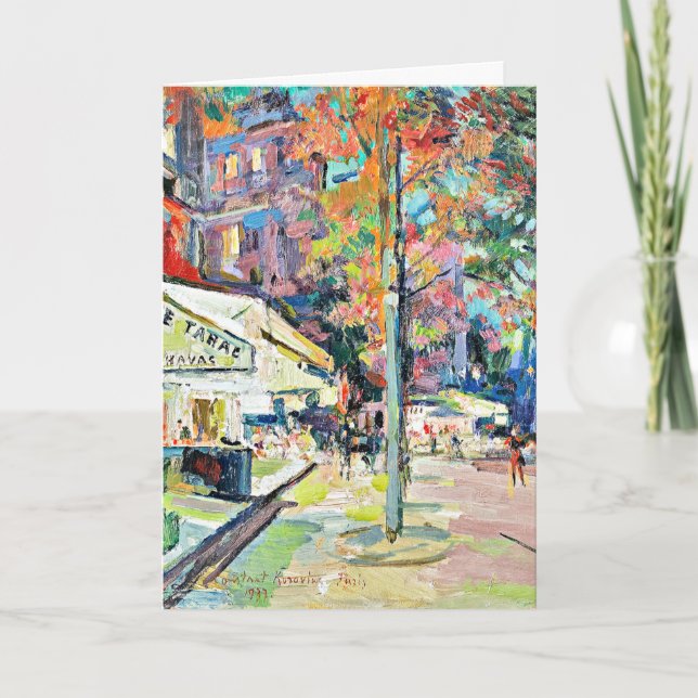 Korovin - Parisian Street Scene Card (Front)