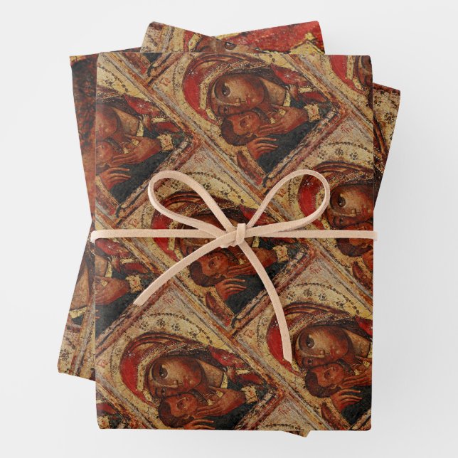 Korsunskaja: icon of the Mother of God of Cherson Wrapping Paper Sheet (In situ)