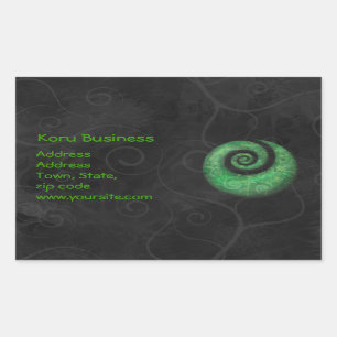 koru business rectangular sticker