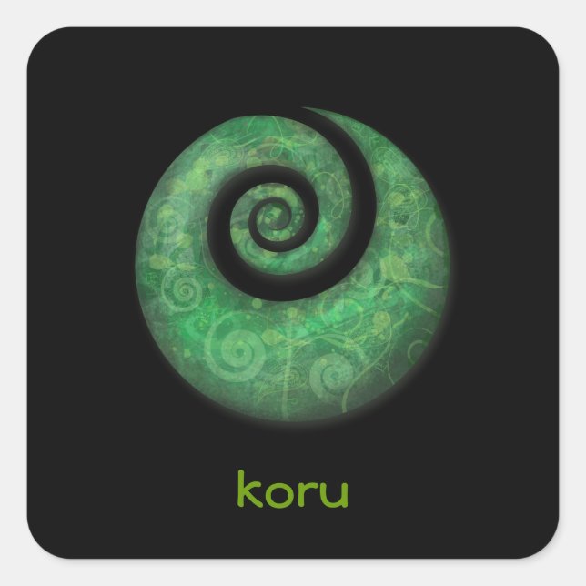 koru square sticker (Front)