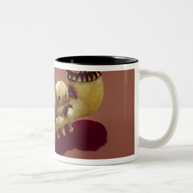 Korvack pipe with carved Polar Bears Two-Tone Coffee Mug (Right)