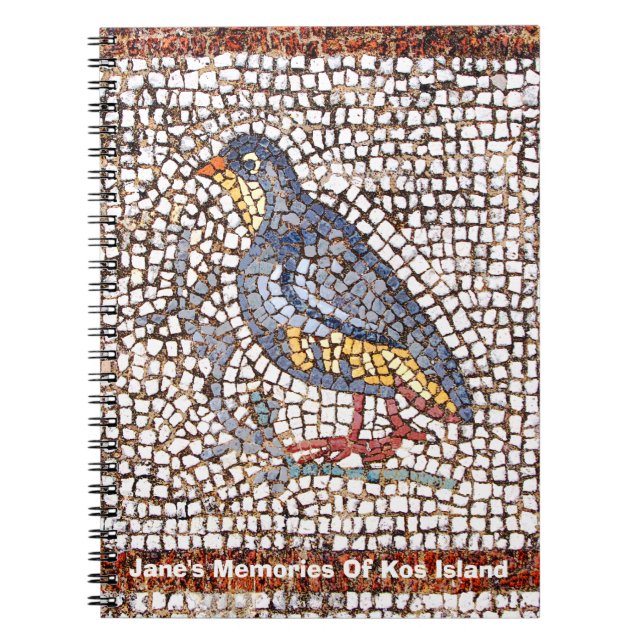 Kos Bird Mosaic Notebook (Front)
