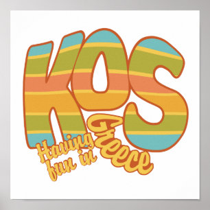 KOS Greece custom poster