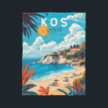 Kos Greece Travel Art Vintage Fleece Blanket<br><div class="desc">Kos retro vector travel design. Kos,  one of Greece’s Dodecanese islands,  is known for its abundant sandy beaches. It’s also rich with Greek and Roman landmarks,  particularly in and around Kos Town.</div>