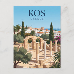 Kos Town Greece Postcard