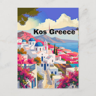 Kos Travel Postcard Art, Kos Greece Travel Art Kos