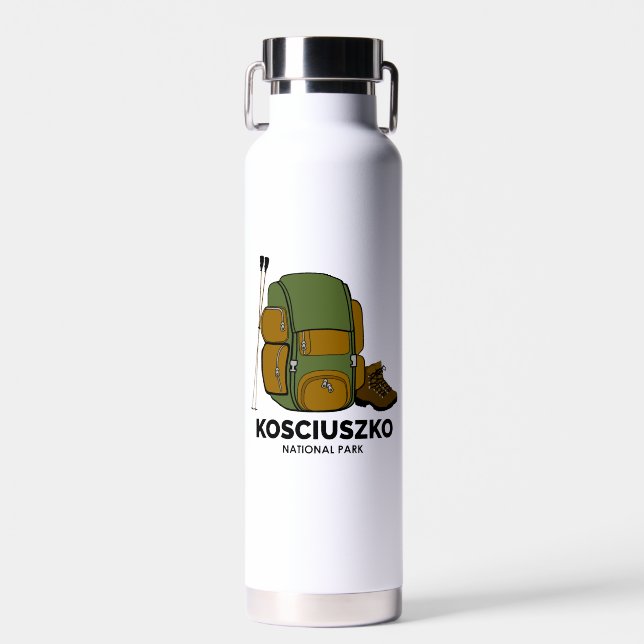 Kosciuszko National Park Backpack Water Bottle (Front)