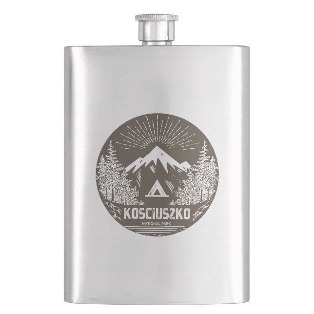 Kosciuszko National Park Hip Flask (Front)