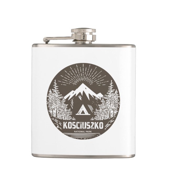 Kosciuszko National Park Hip Flask (Front)